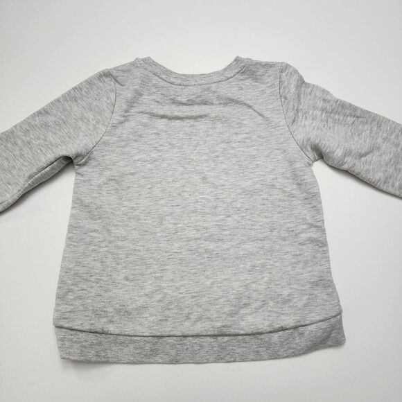 Disney H&M Girls Bambi Velvet Motif Spring Grey Sweatshirt Sweater Size 4-6 - Picture 9 of 9